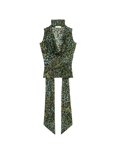 Blumarine cowl-neck top - Green - zdjęcie produktu nr 1