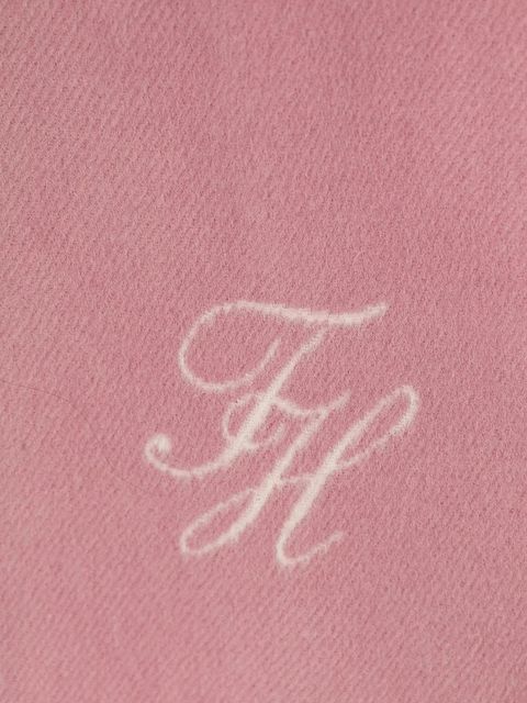 Tommy Hilfiger szalik wełniany damski kolor różowy gładki AW0AW18222