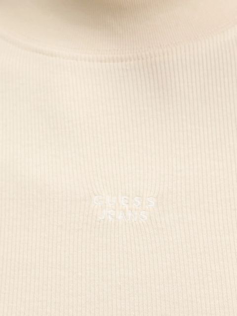 Guess Jeans longsleeve kolor beżowy z półgolfem W5BP23 KA0H1