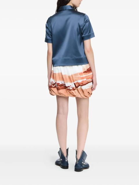 JW Anderson satin polo shirt - Blue