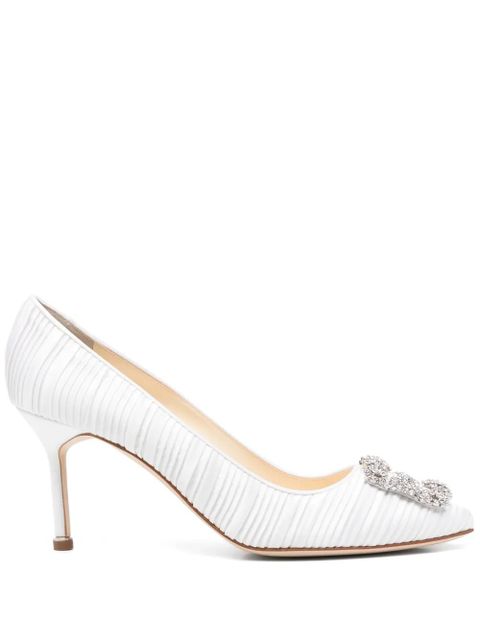 Manolo Blahnik 70mm Hangisi pumps - White - zdjęcie produktu nr 1