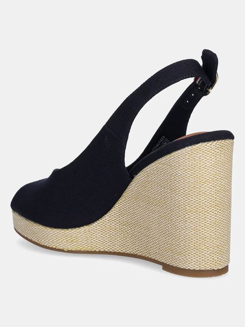 Tommy Hilfiger sandały FLAG HIGH WEDGE ESPAD SLINGBACK
