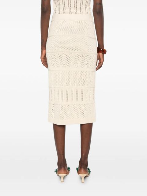 Max Mara knitted skirt - Neutrals