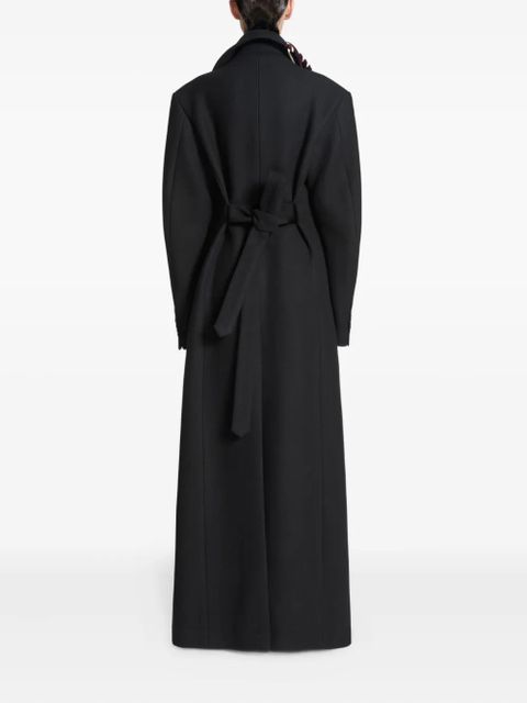 DRIES VAN NOTEN whipstitch-embellished coat - Black