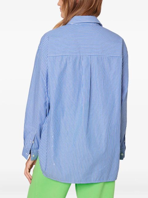 American Vintage Zatybay striped-pattern button shirt - Blue