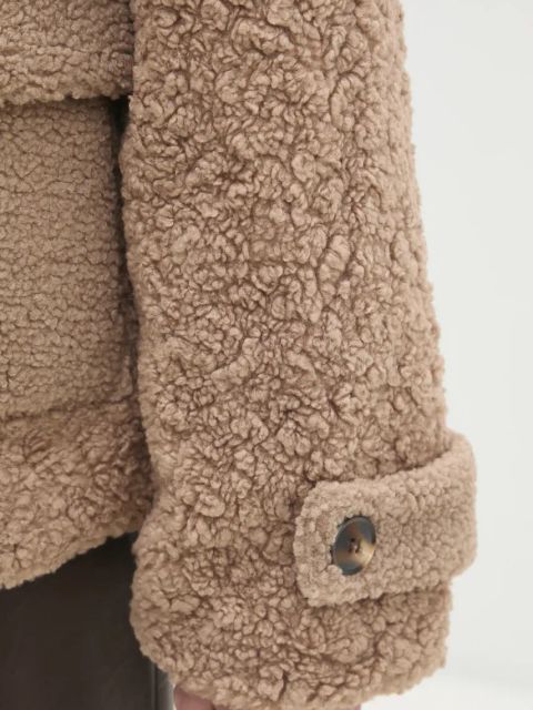 Answear.LAB kurtka damska kolor beżowy przejściowa oversize