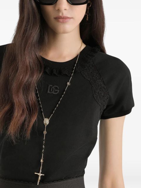 Dolce & Gabbana lace-detail T-shirt - Black