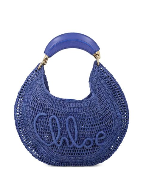 Chloé Summer Banana embroidered shoulder-bag - Blue - zdjęcie produktu nr 1