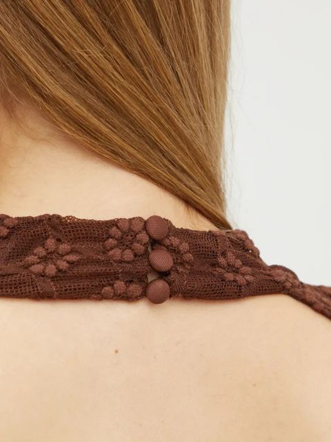 Bardot bluzka ADONI damska kolor brązowy wzorzysta 59473TB