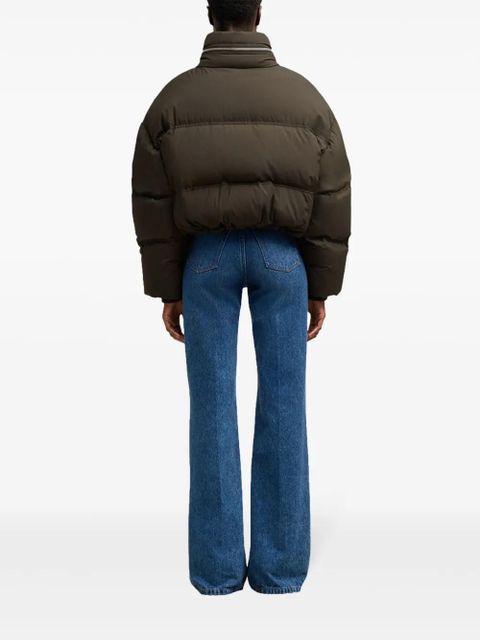 AMI Paris zipped puffer jacket - Brown