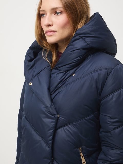 Medicine kurtka damska kolor granatowy zimowa oversize