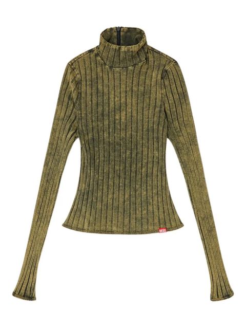 Diesel T-Clawa ribbed long-sleeve t-shirt - Green - zdjęcie produktu nr 1