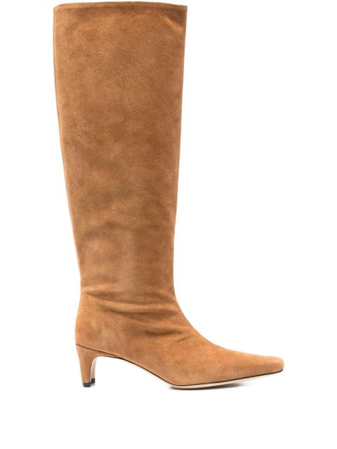 STAUD suede knee-high boots - Neutrals