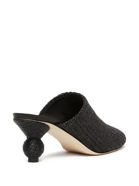 Weekend Max Mara 55mm woven slide mules - Black