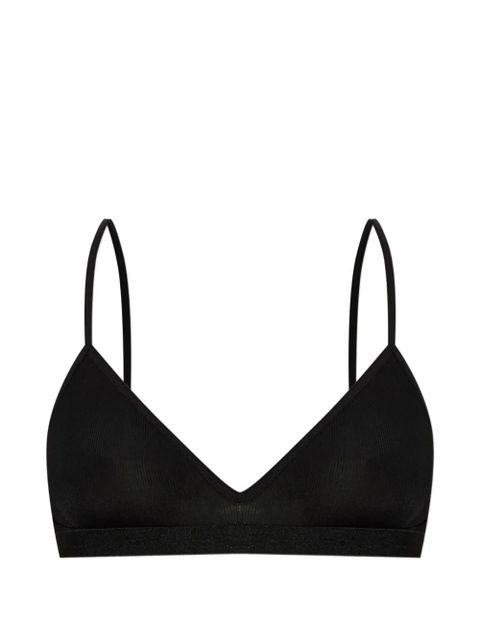 MM6 Maison Margiela ribbed triangle bra - Black - zdjęcie produktu nr 1