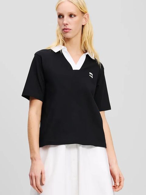 Karl Lagerfeld t-shirt bawełniany IKON - zdjęcie produktu nr 1