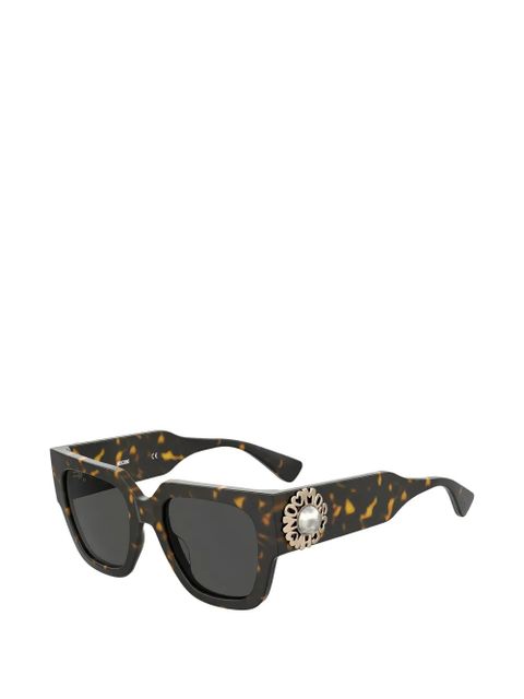 Moschino tortoiseshell-effect square-frame sunglasses - Brown - zdjęcie produktu nr 2