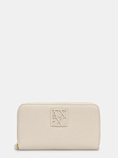 Armani Exchange portfel damski kolor beżowy XW000361 AF11902