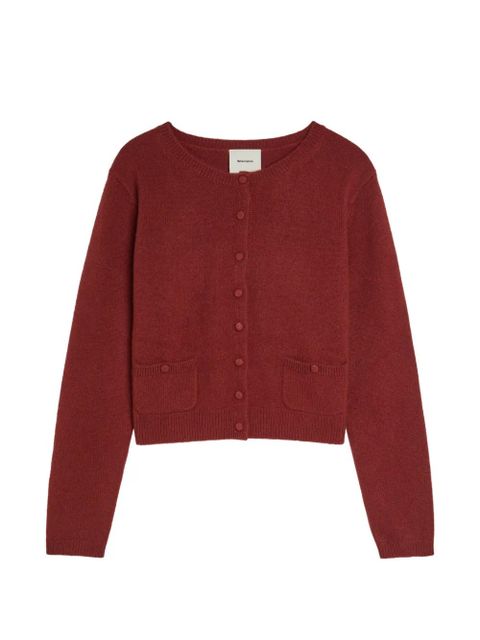Reformation Clara patch-pocket cardigan - Red - zdjęcie produktu nr 1