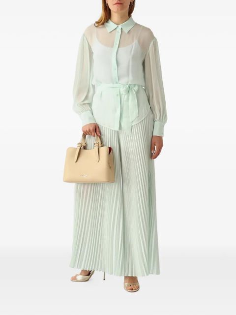 TWINSET sheer self-tie blouse - Green - zdjęcie produktu nr 2