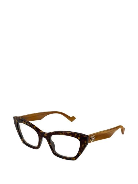 Gucci Eyewear cat-eye frame glasses - Brown - zdjęcie produktu nr 2
