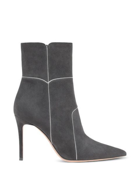 Gianvito Rossi pointed-toe panelled boots - Grey - zdjęcie produktu nr 1