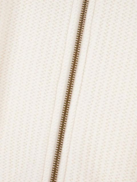 Max Mara zip-front knitted jacket - White