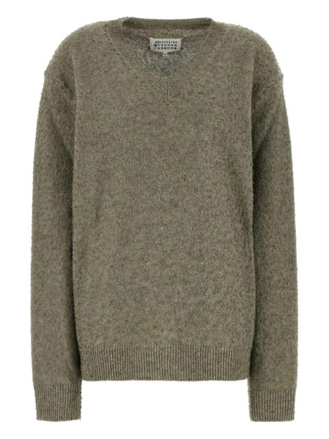Maison Margiela V-neck sweater - Green - zdjęcie produktu nr 1