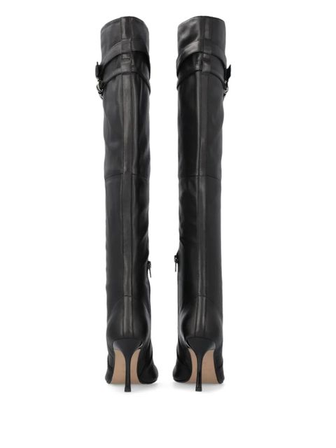 PINKO leather knee-length boots - Black