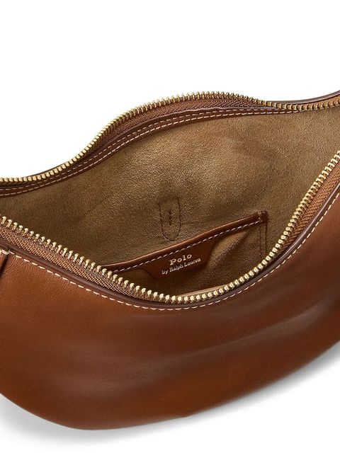 Polo Ralph Lauren torebka skórzana kolor brązowy 428871248