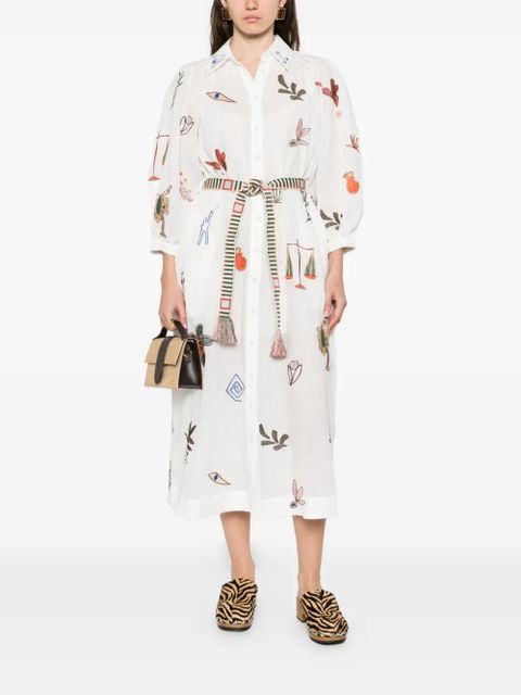 ALEMAIS embroidered midi dress - White - zdjęcie produktu nr 2