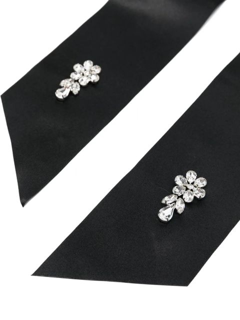 Simone Rocha crystal flower bow barret - Black - zdjęcie produktu nr 2