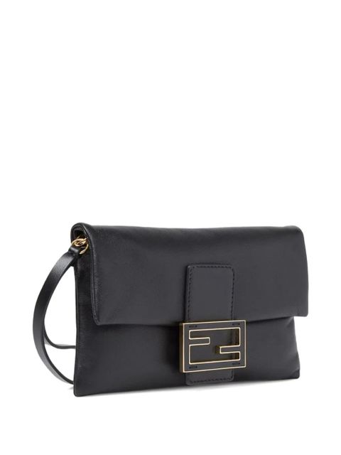 FENDI Mamma Baguette leather clucth bag - Black