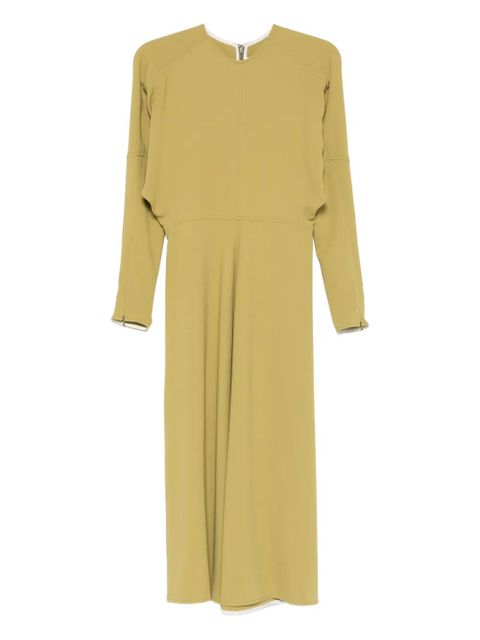 Victoria Beckham Dolman long-sleeve midi dress - Green - zdjęcie produktu nr 1