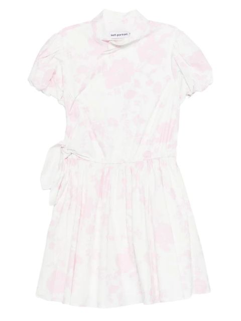 Self-Portrait floral print mini dress - White - zdjęcie produktu nr 1