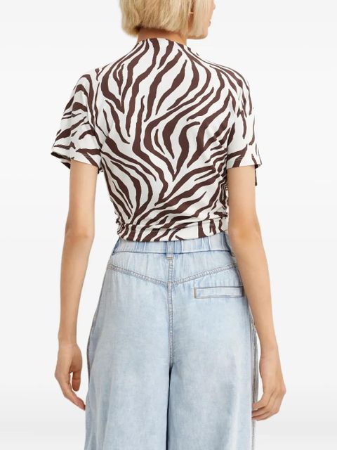 Max Mara Favore zebra-pattern top - White