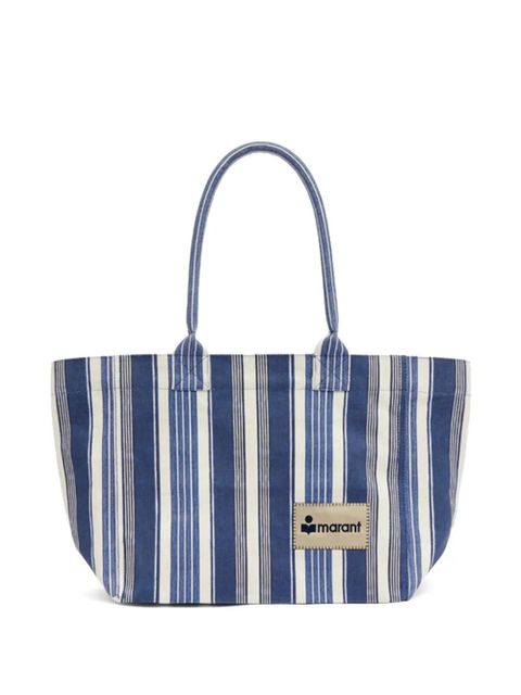 ISABEL MARANT Yenky striped-pattern logo-patch tote bag - Blue - zdjęcie produktu nr 1