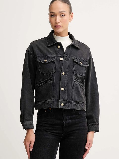 Pepe Jeans kurtka jeansowa kolor czarny przejściowa oversize PL40243329W0 - zdjęcie produktu nr 1