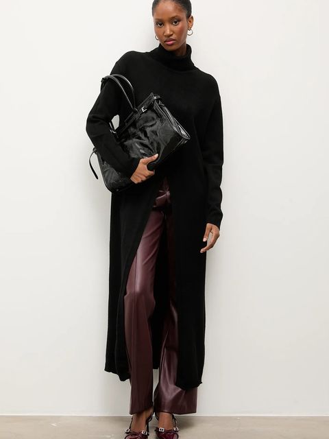 Answear.LAB sweter damski kolor czarny z golfem