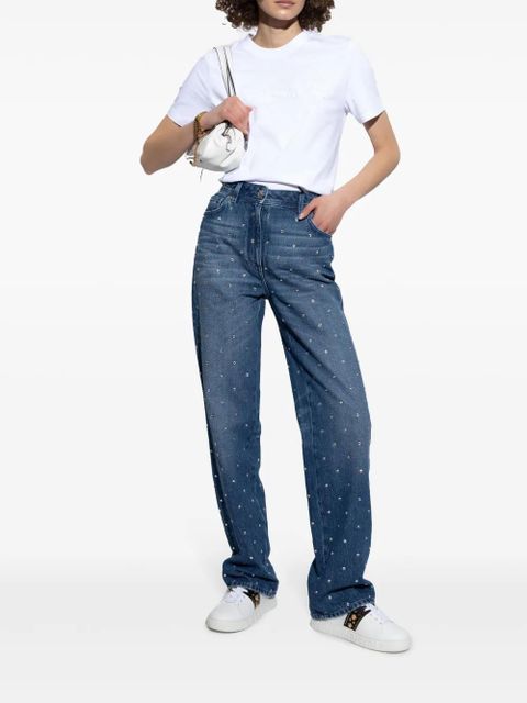 Versace fringed embroidered T-shirt - White - zdjęcie produktu nr 2