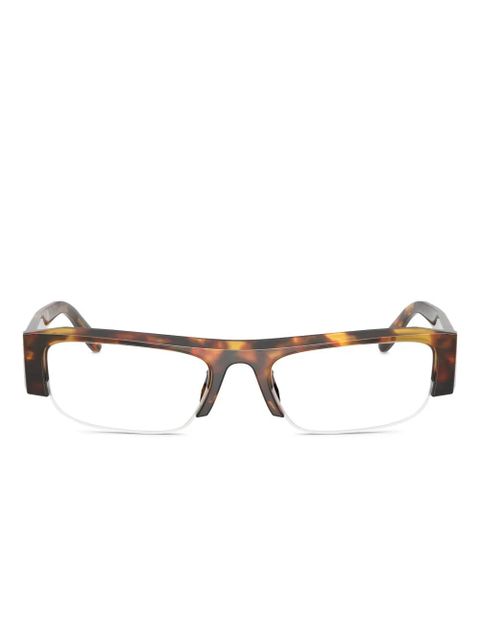 Miu Miu Eyewear geometric-frame glasses - Green - zdjęcie produktu nr 1