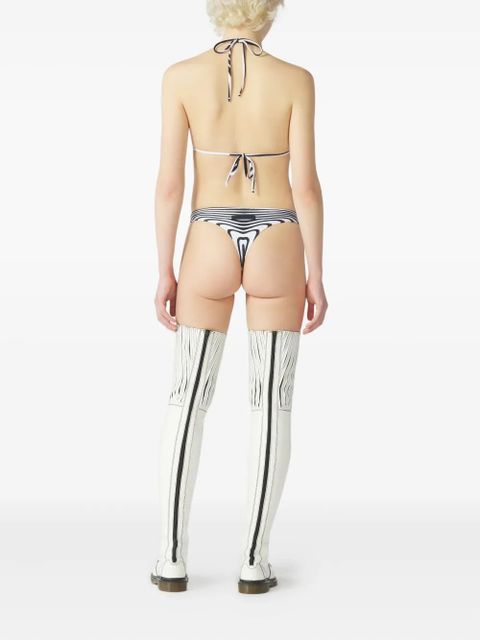 Jean Paul Gaultier striped morphing bikini top - Blue