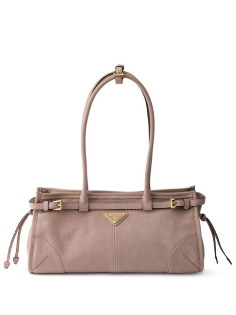 Prada Bonnie medium nubuck leather handbag - Neutrals - zdjęcie produktu nr 1