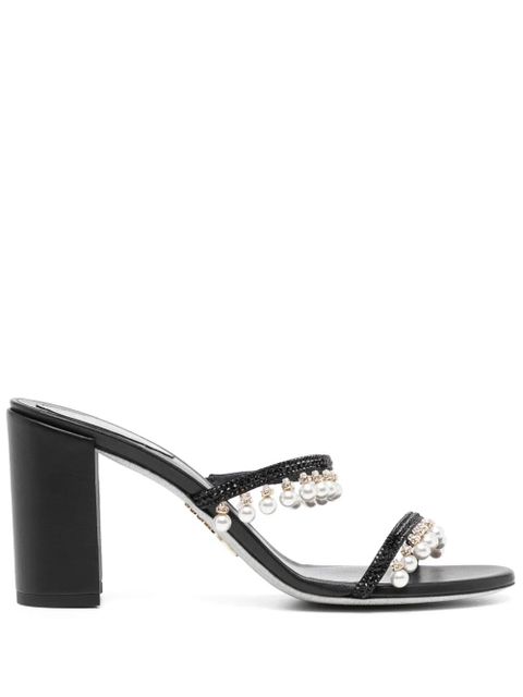René Caovilla slip-on style sandals - Black - zdjęcie produktu nr 1