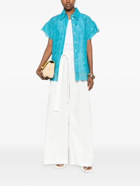 Valentino Garavani lace shirt - Blue - zdjęcie produktu nr 2