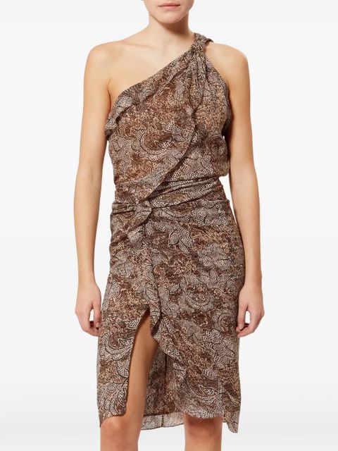 ISABEL MARANT Charlota floral-pattern midi dress - Brown
