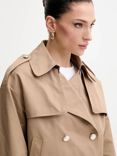 Morgan kurtka GSIM damska kolor beżowy przejściowa dwurzędowa GSIM