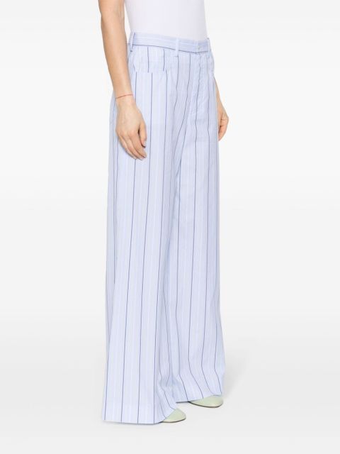 Marni poplin striped wide trousers - Blue