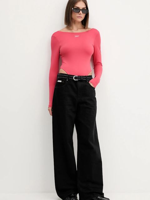 Tommy Jeans body kolor różowy DW0DW21574 - zdjęcie produktu nr 2