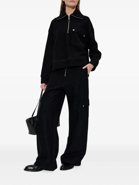 Jil Sander zip-fastening wool-blend trousers - Black
